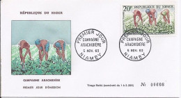 NIGER N° PA31 S/L. DE NIAMEY/5.11.63 - Niger (1960-...)