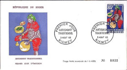 NIGER N° 127 S/L. DE NIAMEY/3.8.63 - Níger (1960-...)