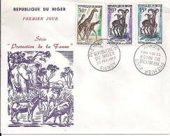 NIGER N° 101/102/104 S/L. DE NIAMEY/22.2.60 - Níger (1960-...)