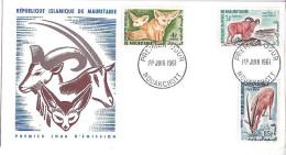 MAURITANIE N° 143/144/153 S/L.DE NOUAKCHOTT/1.6.61 - Mauritania (1960-...)