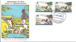 MALI N° 17/22/27 S/L.DE BAMAKO/24.12.61 - Mali (1959-...)