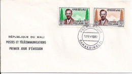 MALI N° 33/34 S/L.DE BAMAKO/12.2.62 - Mali (1959-...)