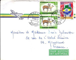 GABON N° 261x2/277 S/L.DE LIBREVILLE/19.4.72  POUR LA FRANCE  - Gabon