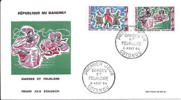 DAHOMEY N° 206/208 S/L.DE COTONOU/8.8.64 - Bénin – Dahomey (1960-...)