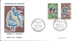 DAHOMEY N° 205/209 S/L.DE COTONOU/8.8.64 - Bénin – Dahomey (1960-...)