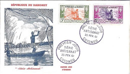 DAHOMEY N° 161/165 S/L.DE COTONOU/20.2.61 - Benin – Dahomey (1960-...)