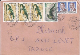 COTE D’IVOIRE N° 834/833x3/747x2 S/L.DE BOUAKE/11.6.90  POUR LA FRANCE - Ivory Coast (1960-...)