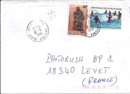 COTE D’IVOIRE N° 825/780 S/L.DE ABIDJAN/12.6.91  POUR LA FRANCE - Côte D'Ivoire (1960-...)