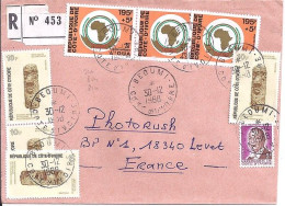 COTE D’IVOIRE N° 814x3/804x4/746 S/L.REC.DE BEOUMI/30.12.88  POUR LA FRANCE - Ivory Coast (1960-...)