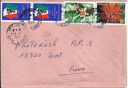 COTE D’IVOIRE N° 675B/666x2 + COMPL. S/L.DE ABIDJAN/13.4.87  POUR LA FRANCE - Côte D'Ivoire (1960-...)