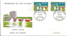 COTE D’IVOIRE N° 248x2 S/L.DE ABIDJAN/30.4.66   - Côte D'Ivoire (1960-...)