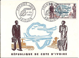 COTE D’IVOIRE N° PA22 S/CP.DE ABIDJAN/17.2.62   - Costa De Marfil (1960-...)