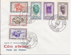 COTE D’IVOIRE N° 181/182/183/184/185/186 S/L.DE ABIDJAN/5.3.60 - Côte D'Ivoire (1960-...)
