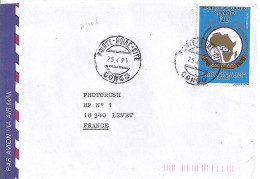 CONGO N° PA406 S/L.DE POINTE NOIRE CITE/25.4.91 POUR LA FRANCE - Sonstige & Ohne Zuordnung