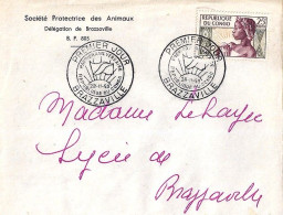 CONGO N° 135 S/L.DE BRAZZAVILLE/28.11.59 POUR BRAZZAVILLE - Autres & Non Classés