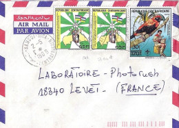 CENTRAFRIQUE N° 794A + COMPL. S/L.DE BANGUI/2.5.89 POUR LA FRANCE - República Centroafricana