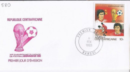 CENTRAFRIQUE N° 580 S/L.DE BANGUI/8.2.83 - República Centroafricana