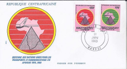 CENTRAFRIQUE N° 562/563 S/L.DE BANGUI/31.1.83 - Centrafricaine (République)