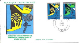 CENTRAFRIQUE N° 560/561 S/L.DE BANGUI/31.1.83 - Centrafricaine (République)