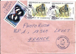 CAMEROUN N° 825x2/625 S/L.DE NGAOUNDERE/21.3.89 POUR LA FRANCE - Cameroon (1960-...)