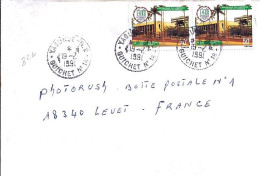 CAMEROUN N° 826x2 S/L.DE DOUALA/12.3.91 POUR LA FRANCE - Camerún (1960-...)