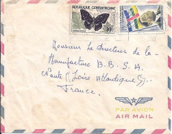 CENTRAFRIQUE N° 1/9 S/L.DE BANGUI/1961 POUR LA FRANCE - Repubblica Centroafricana