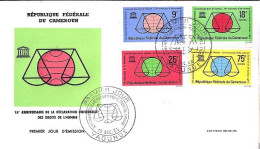 CAMEROUN N° 375/376/377/378 S/L.DE YAOUNDE/10.12.63 - Camerún (1960-...)