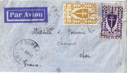 CAMEROUN N° 259/260 S/L. DE FOUMBAT/11.4.45 POUR LA FRANCE - Cartas & Documentos