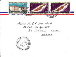 AFARS & ISSAS N° 345/360x2 S/L. DE DJIBOUTI/19.11.70 POUR LA FRANCE - Storia Postale