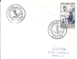 AOF N° PA21 S/L. DE DAKAR/20.7.57 POUR LA FRANCE - Lettres & Documents