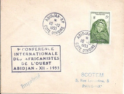 AOF N° 37 S/L. DE ABIDJAN/10.12.53 POUR LA FRANCE - Cartas & Documentos