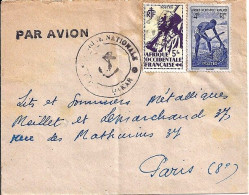 AOF N° 19/36 S/L.DE MARINE NATIONALE/DAKAR/ POUR LA FRANCE - Covers & Documents