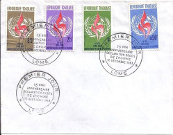 TOGO N° 390/391/392/393 S/L. DE LOME/10.12.63  - Togo (1960-...)