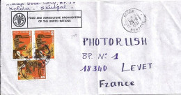 SENEGAL N° 899x3 S/L. DE KOLOA/25.9.91 POUR LA FRANCE - Sénégal (1960-...)