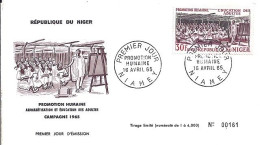 NIGER N° 160 S/L. DE NIAMEY/16.4.65 - Niger (1960-...)