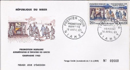 NIGER N° 158 S/L. DE NIAMEY/16.4.65 - Níger (1960-...)