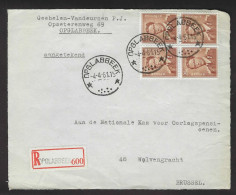 Briefvoorzijde - Devant De Lettre - Sterstempel OPGLABBEEK - OCB 1028 - Type Marchand - Cachets à étoiles