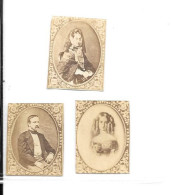 EE47 - MINIATURES PHOTOGRAPHIQUES LALLIER -  PRINCES DE BOURBON - FRANCOISE - HENRI - CAROLINE - - Sonstige & Ohne Zuordnung