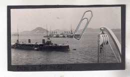 PHOTO NAVIRE DE GUERRE PRE WW1 CROSEUR JEANNE D'ARC EN VISITE EN PERU PORT DE CALLAO - Bateaux