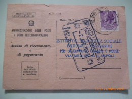 Cartolina Postale Viaggiata "ISTITUTO PREVIDENZA SOCIALE" 1965 - 1961-70: Marcofilie