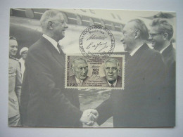 Avion / Airplane / AIR FRANCE / Caravelle / Charles De Gaulle & Konrad Adenauer / Carte Maximum - 1946-....: Ere Moderne