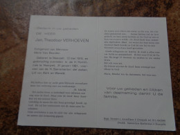 Doodsprentje/Bidprentje   Jan Theodoor VERHOEVEN   Neerpelt 1915-1981  (Echtg Maria Van Beurden) - Religion & Esotérisme