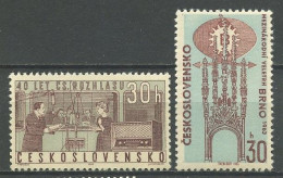 TCHECOSLOVAQUIE 1963 N° 1279/1280 ** Neufs MNH Superbes C 1.20 € Radio-Prague Enregistrement Oiseau Colombe Bird - Unused Stamps