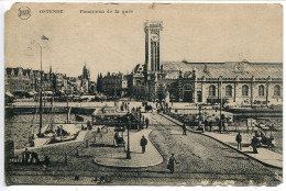 CPA Voyagé 1923 * OSTENDE OOSTENDE Panorama De La Gare * Editeur Tempère - Oostende