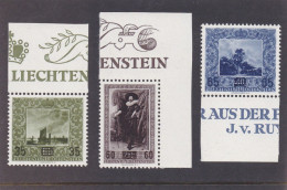 Liechtenstein 1954,cat. Zumstein 270/72 **. Tableaux De La Galerie De La Principauté, Surchargés. - Unused Stamps