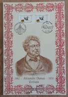 FDC Sur Encart AMIS - YT N°3536 - ALEXANDRE DUMAS - 2002 - 2000-2009