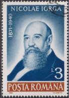 1990 Rumänien ⵙ Mi:RO 4632, Sn:RO 3629, Yt:RO 3894, Sg:RO 5313, Nicolae Iorga (1871-1940) Historian - Used Stamps