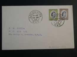 DP17 GRENADA  BELLE LETTRE   1953   +  AFFRAN. INTERESSANT - Grenada (...-1974)