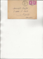 LETTRE AFFRANCHIE  TYPE MAZELIN N° 679 PAIRE  -OBLITERATION  BARBATRE - VENDEE - 1946 - Oblitérations Mécaniques (flammes)