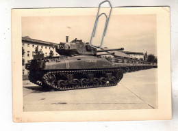 PHOTO GUERRE CHAR TANK M4 SHERMAN FRANCAIS NOM LEOPOARD - Guerre, Militaire